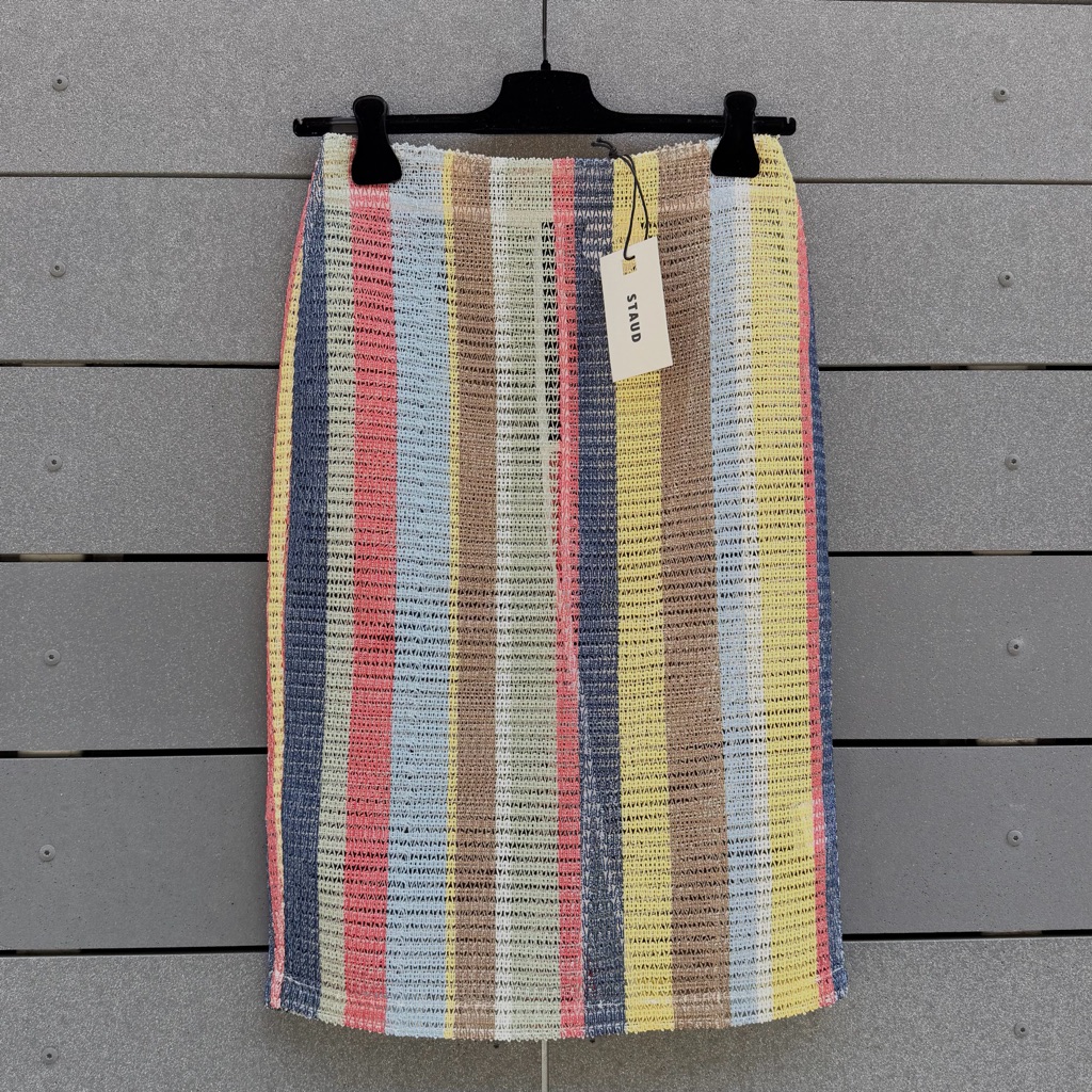 Staud Via Skirt Market Stripe